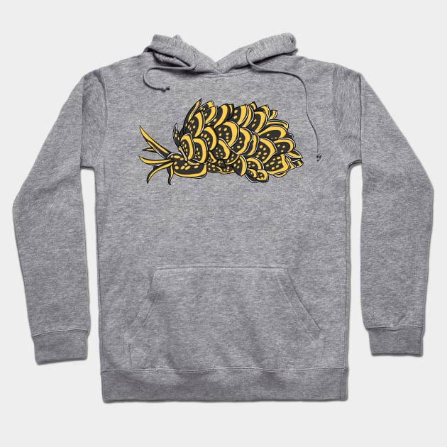 Leaf gilled sea slug cartoon illustration Hoodie by Cartoons of fun